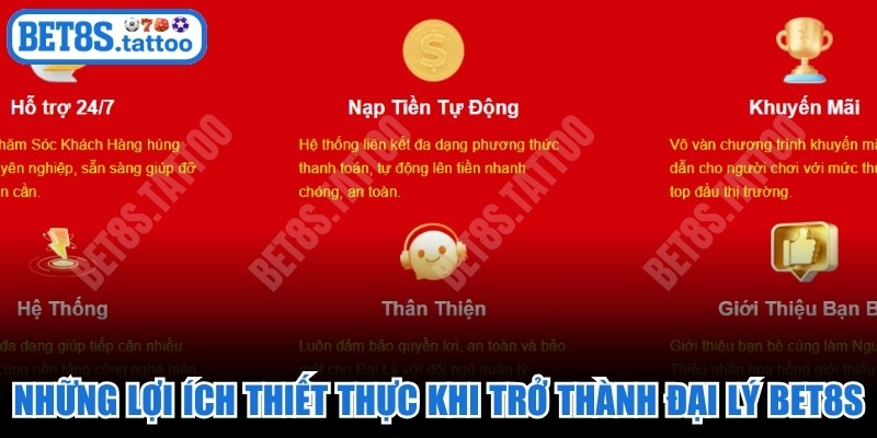 Những lợi ích thiết thực khi trở thành đại lý BET8s