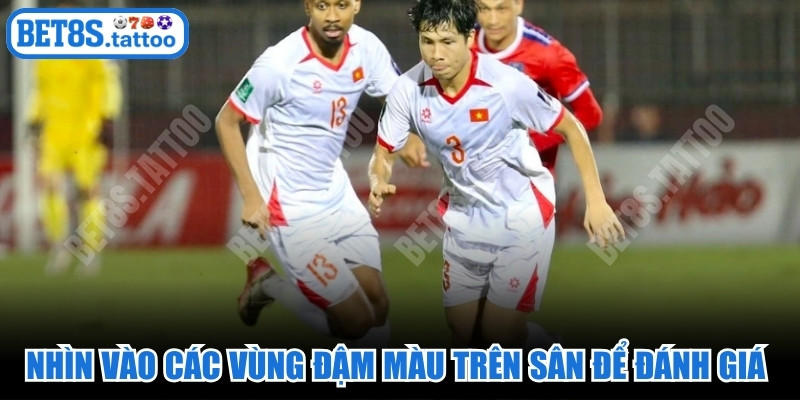 Nhìn vào các vùng đậm màu trên sân để đánh giá khả năng đội bóng